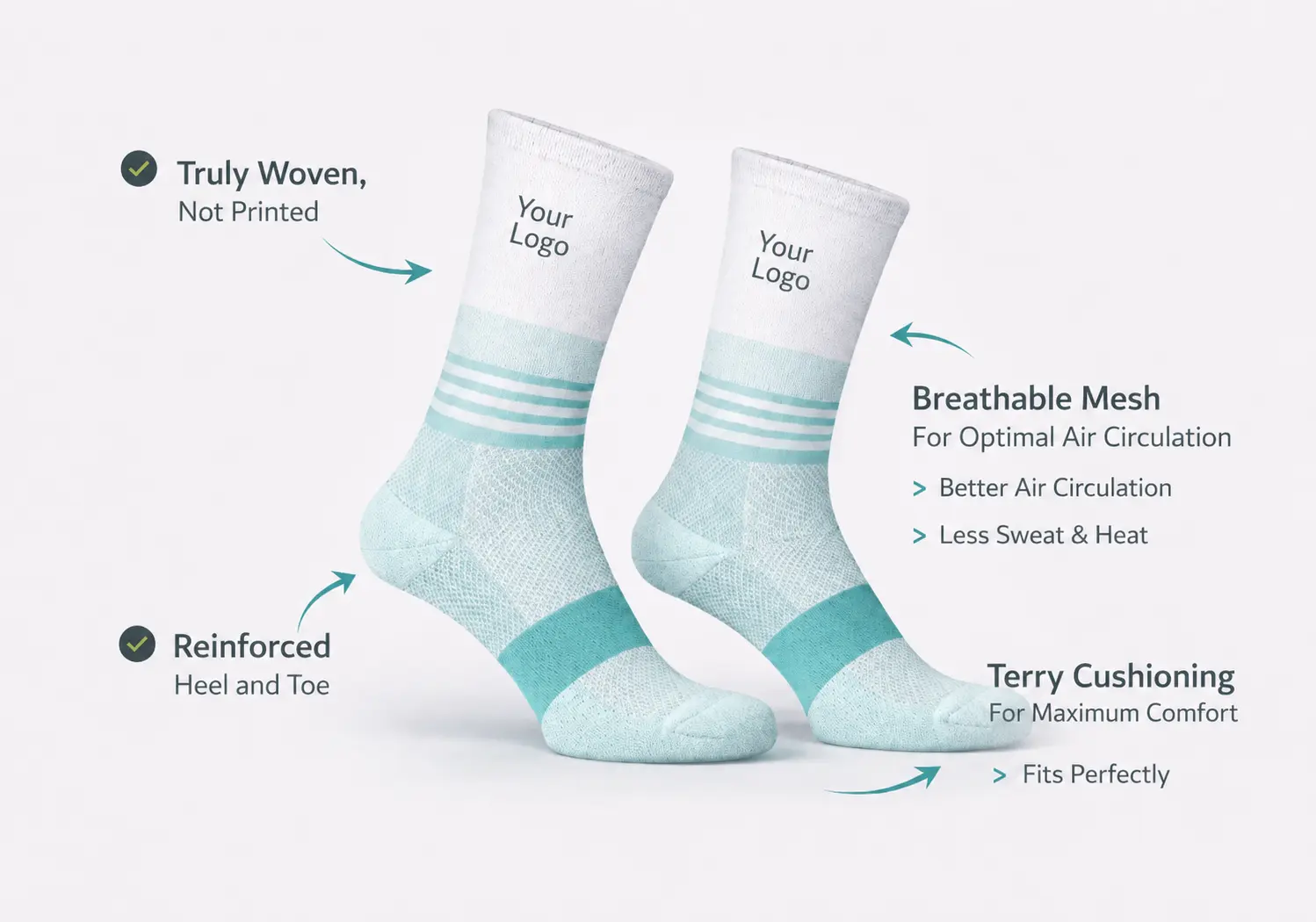 Custom running socks with logo – Logosocke