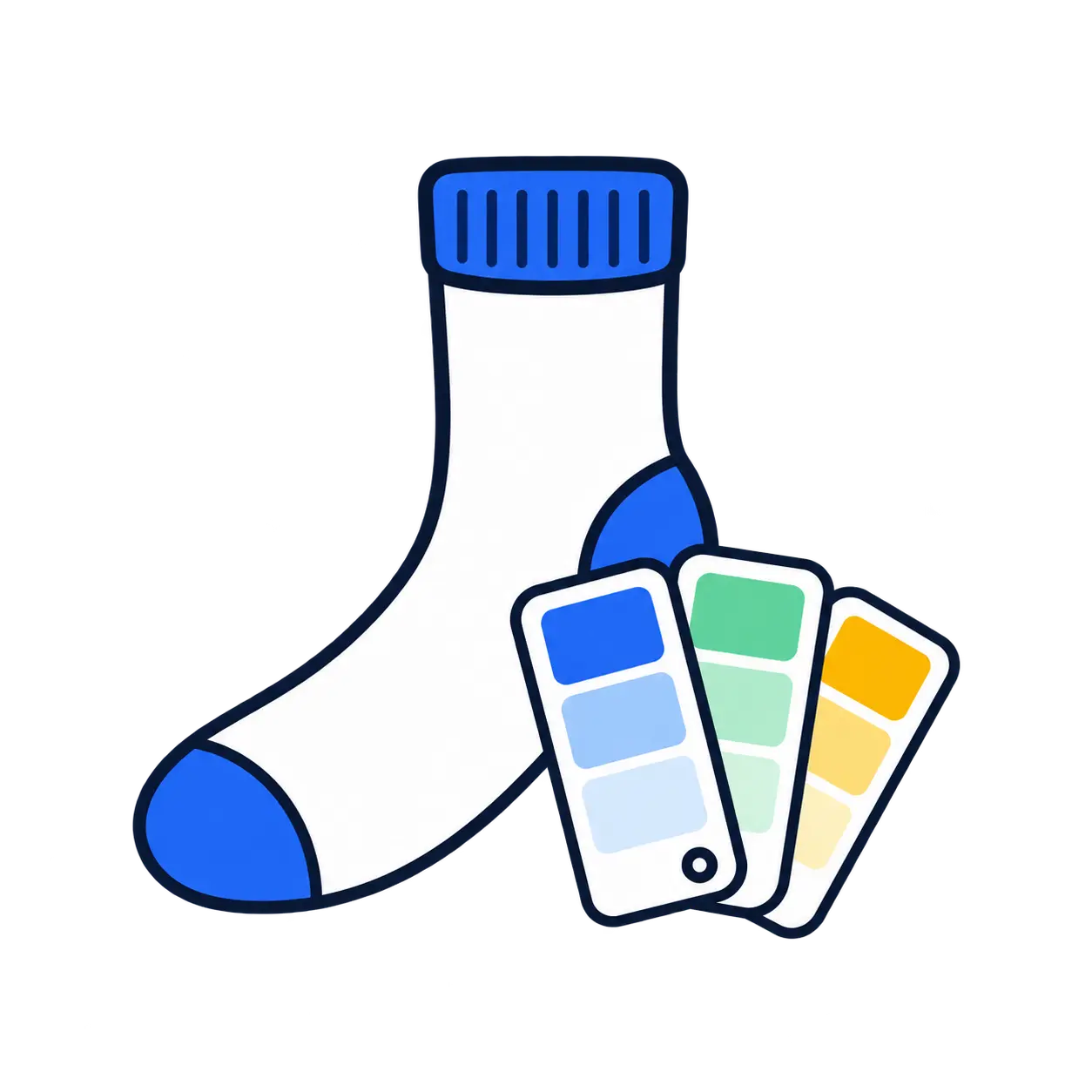 Choosing sock colours in the 3D configurator