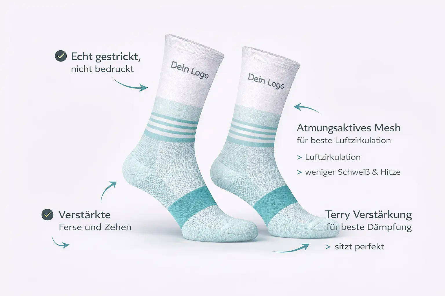 Laufsocken personalisieren – Running Socken mit Logo bei Logosocke