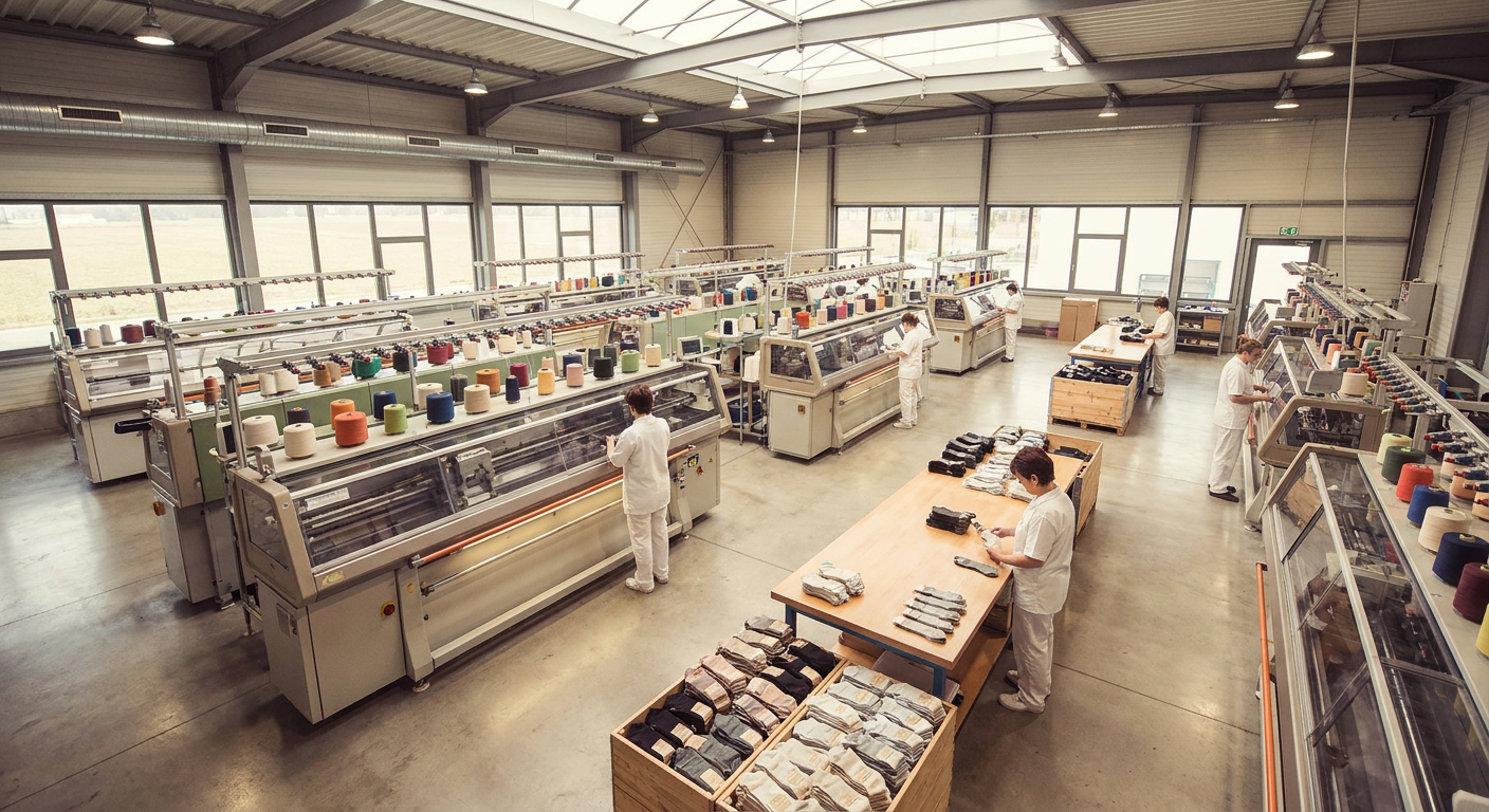 Nachhaltige Sockenproduktion in Europa – Moderne Textilmaschinen mit hochwertigen Garnen