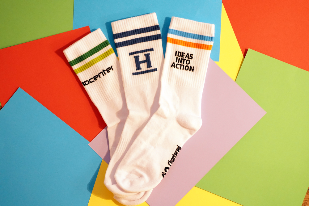 Personalisierte Sportsocken mit Streifen