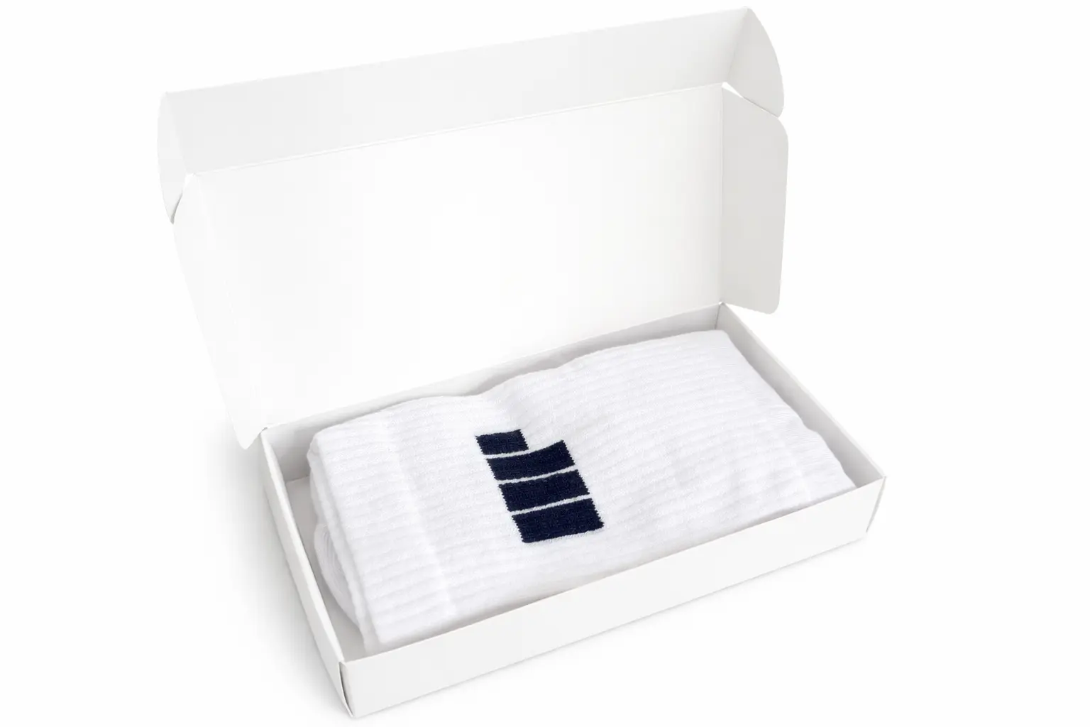 Sportsocken mit Logo in hochwertiger Box-Verpackung