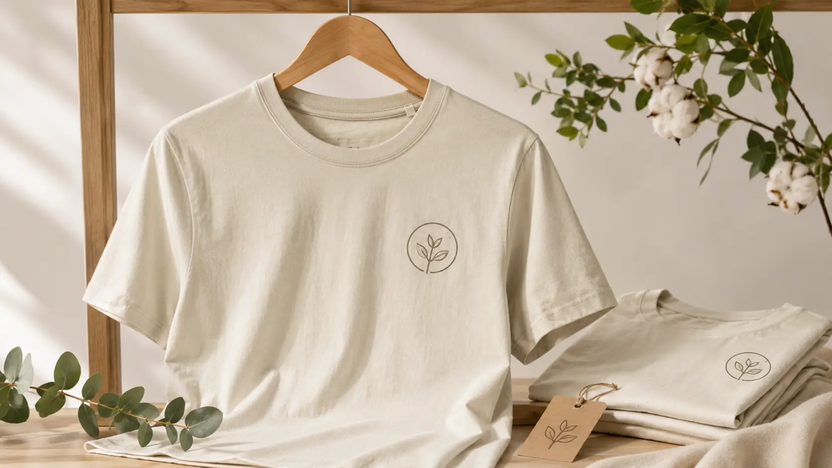 Bio-Baumwoll T-Shirt mit Siebdruck als nachhaltige Textil-Werbeartikel