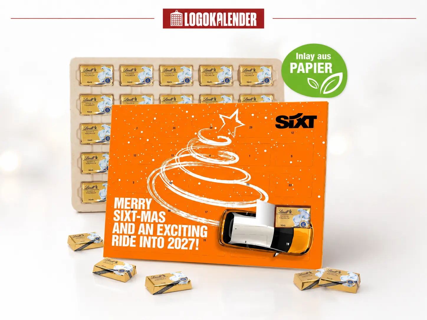 Nachhaltig bedruckte Adventskalender als Werbegeschenk