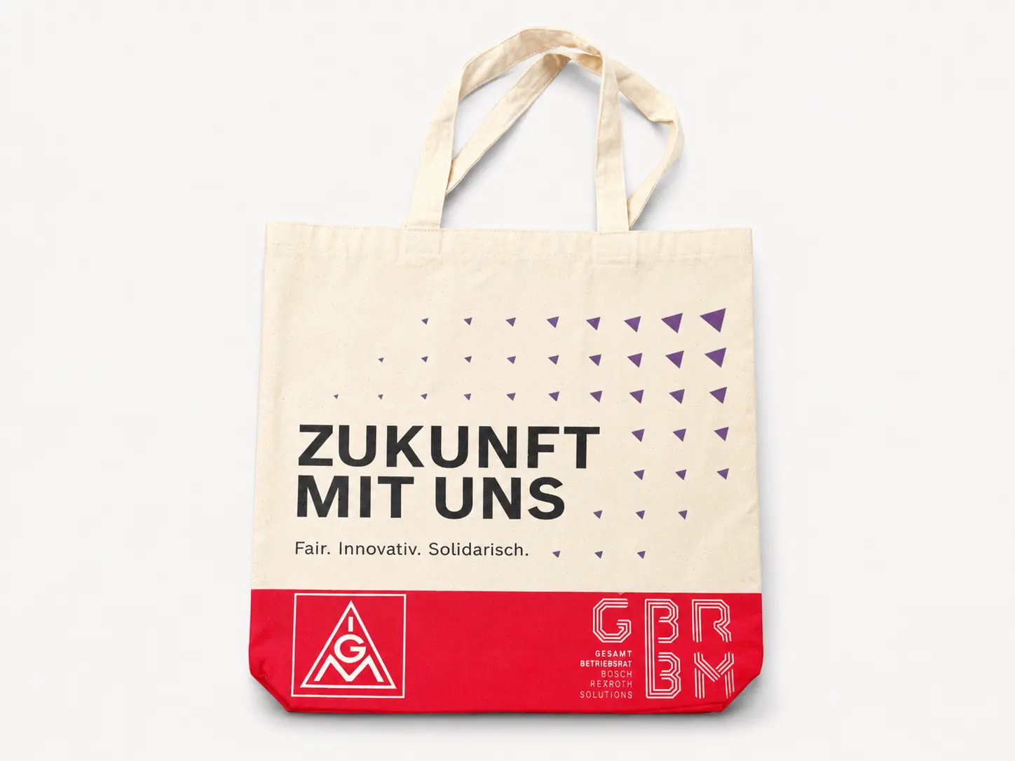 Nachhaltige vollflächig bedruckte Stofftasche als Werbegeschenk